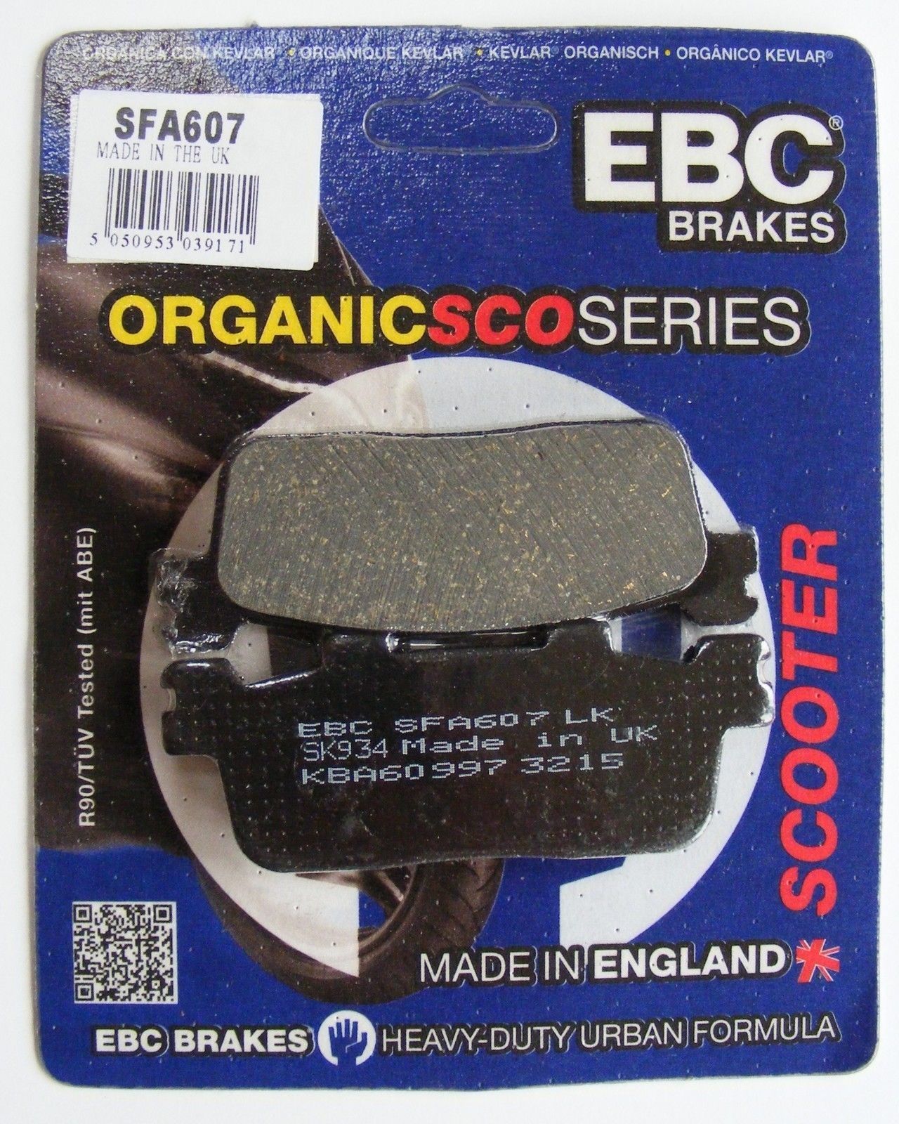 2006-2018 Kymco Xciting 250I Arka Fren Balatası Ebc Sfa607 Org