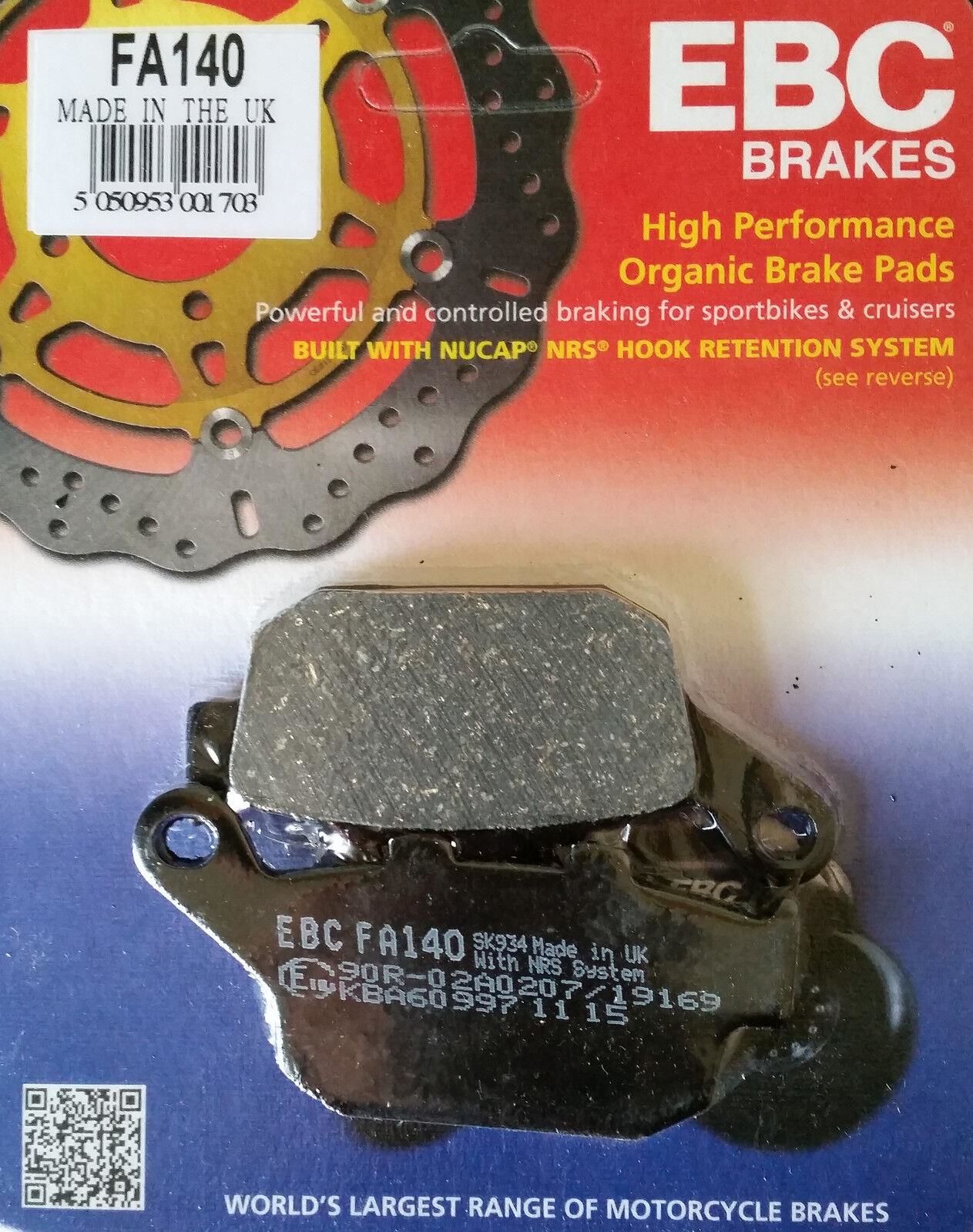 Ebc Fa140 2011-2012 Kawasaki Z 750 Uyumlu Arka Fren Balatası Organik Balata