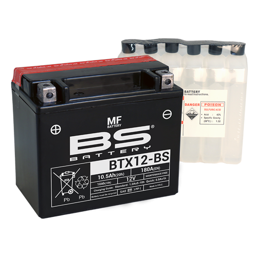 Btx12-Bs 2005-2017 Suzuki Vl 800 Intruder Uyumlu Akü BS Sulu Akü