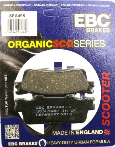 2009-2016 Kymco Downtown 300I Arka Fren Balatası Ebc Sfa498