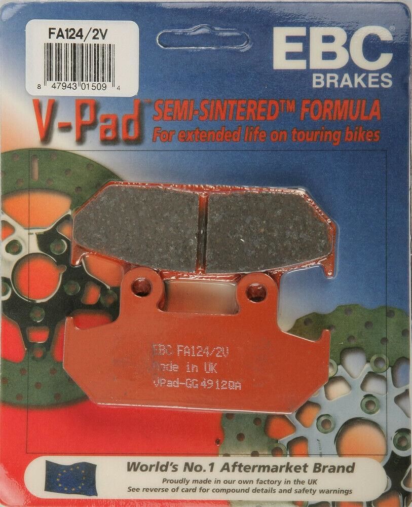 Ebc Fa124-2V 1990-2000 Honda Goldwing GL 1500 SE Uyumlu Arka Fren Balatası Yarı Sinterli Balata