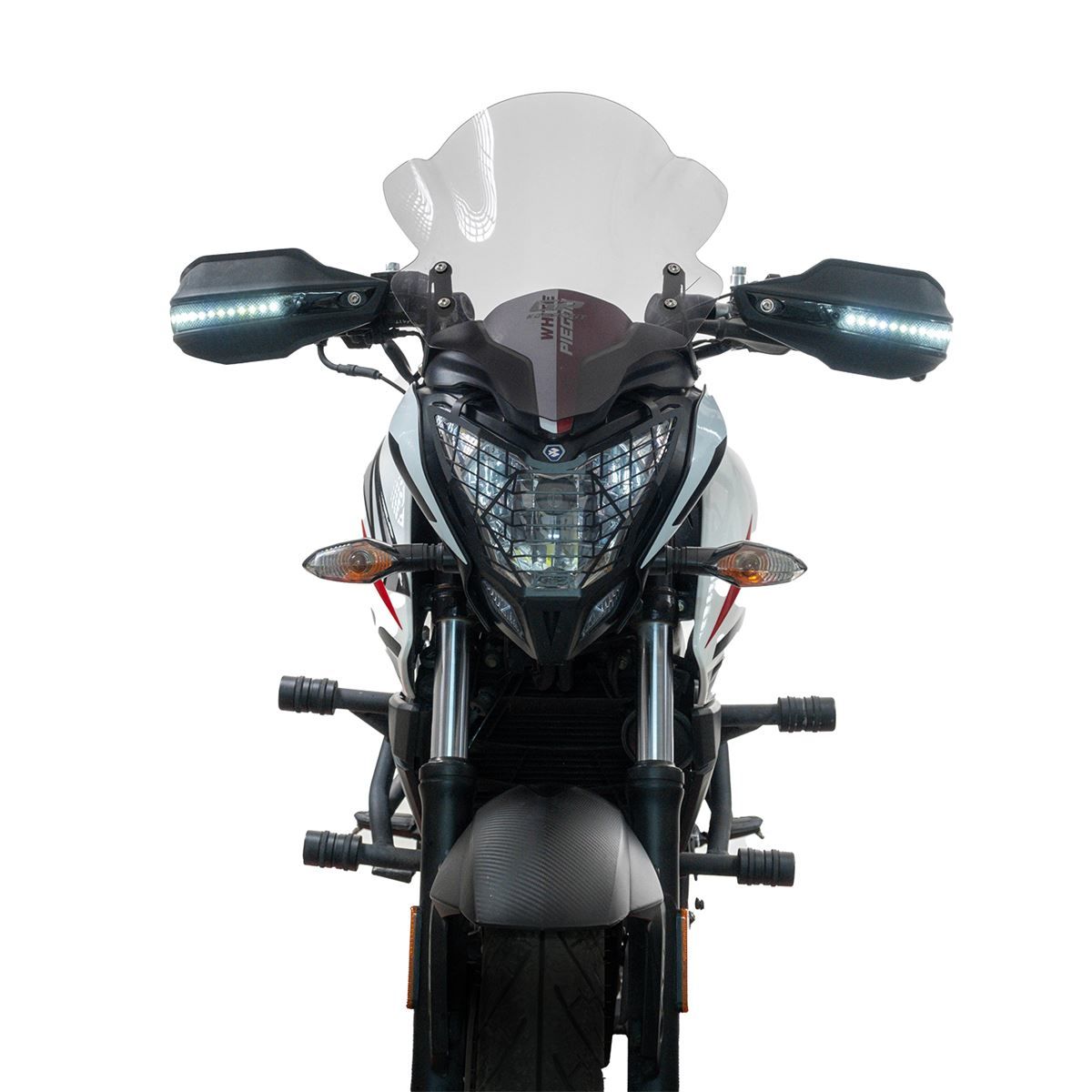 GP Kompozit Bajaj Pulsar NS 200 2014-2024 Uyumlu Led Sinyalli Elcik Koruma Siyah