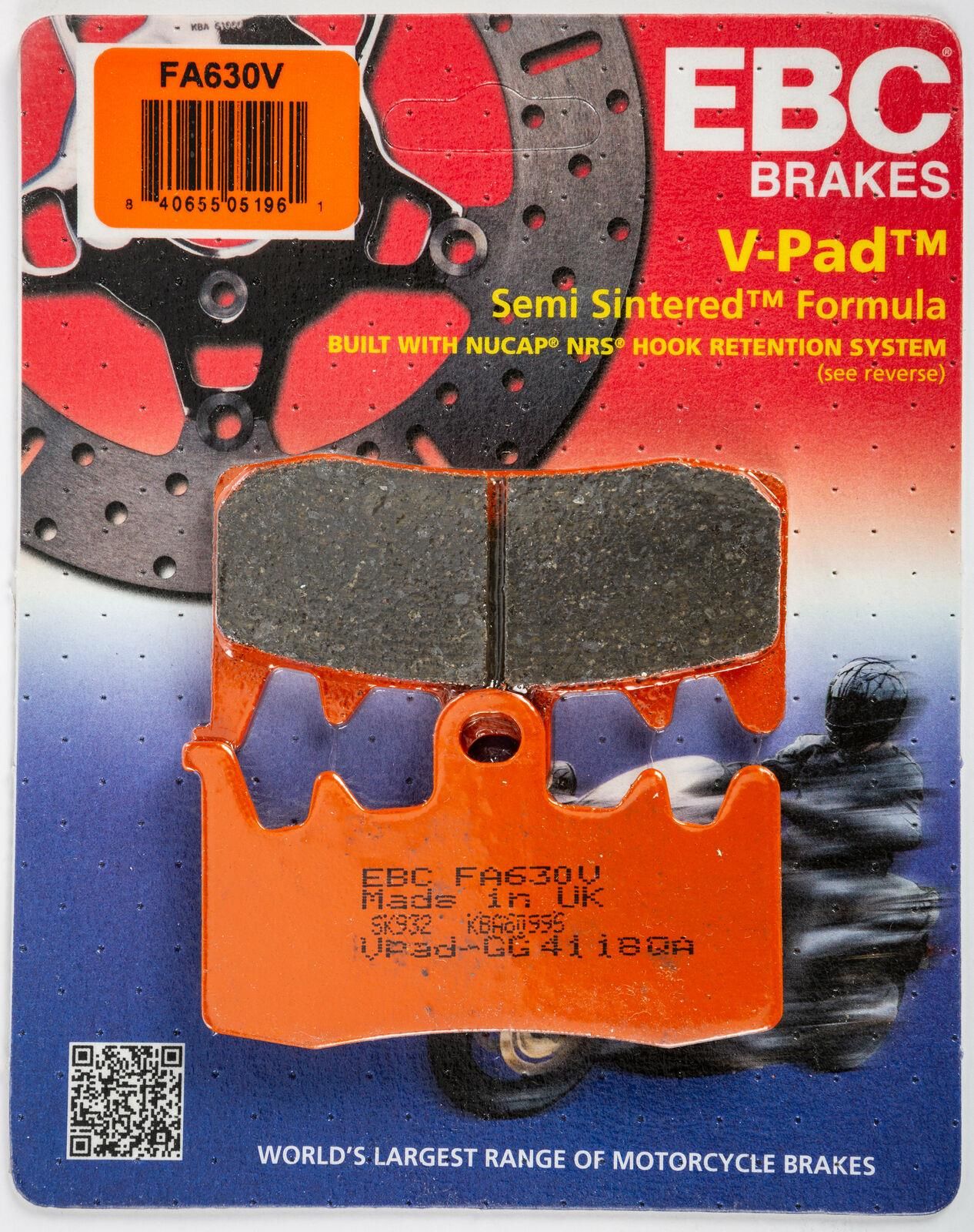 Ebc Fa630V 2021 Kawasaki Z H2 Uyumlu Ön Fren Balatası Yarı Sinterli Balata