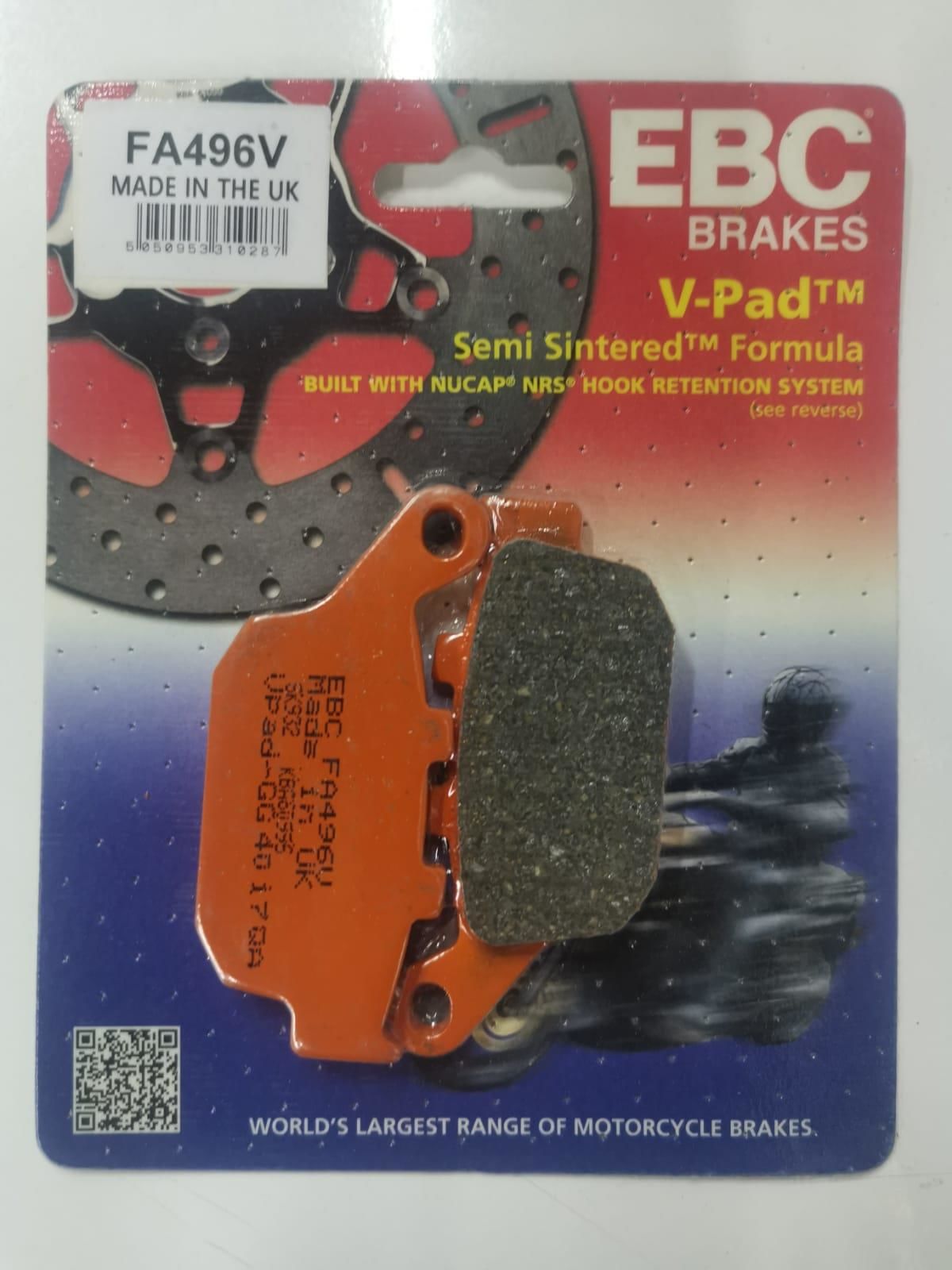Ebc Fa496V 2013-2020 Honda NC 750D Integra Uyumlu Arka Fren Balatası Yarı Sinterli Balata