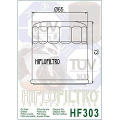 Hiflo Hf303 2007-2020 Kawasaki Z 1000 Uyumlu Yağ Filtresi