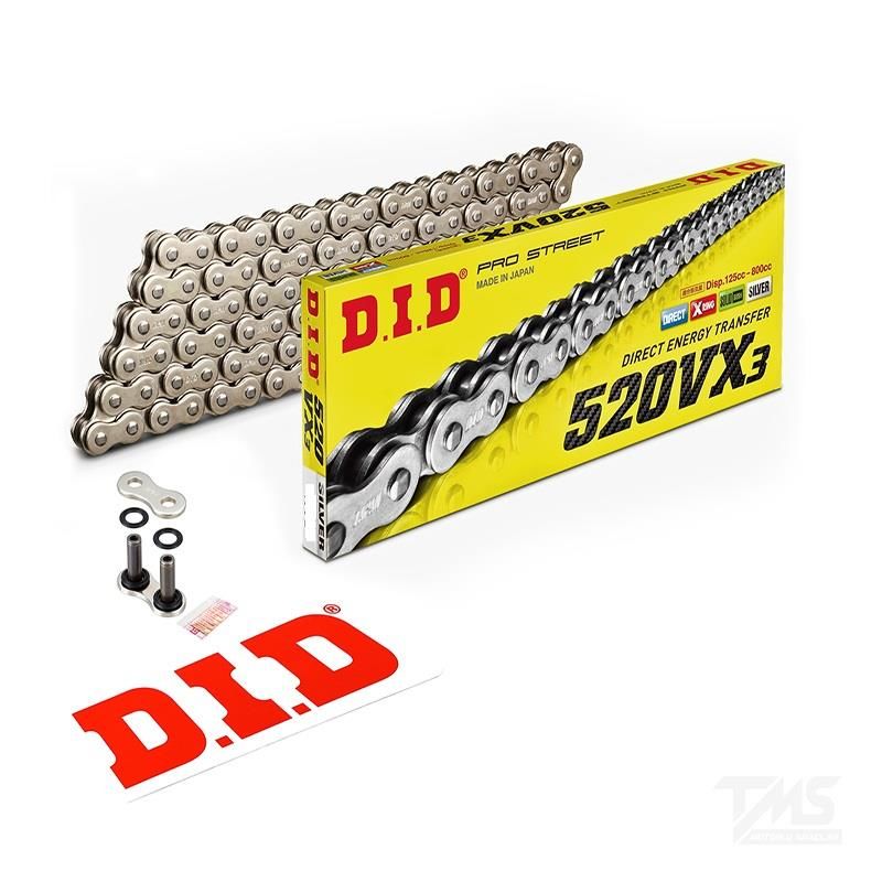 Did 520-110Vx3 1992-2011 Aprilia RS 125 Uyumlu Zincir Vx3 Xring Silver