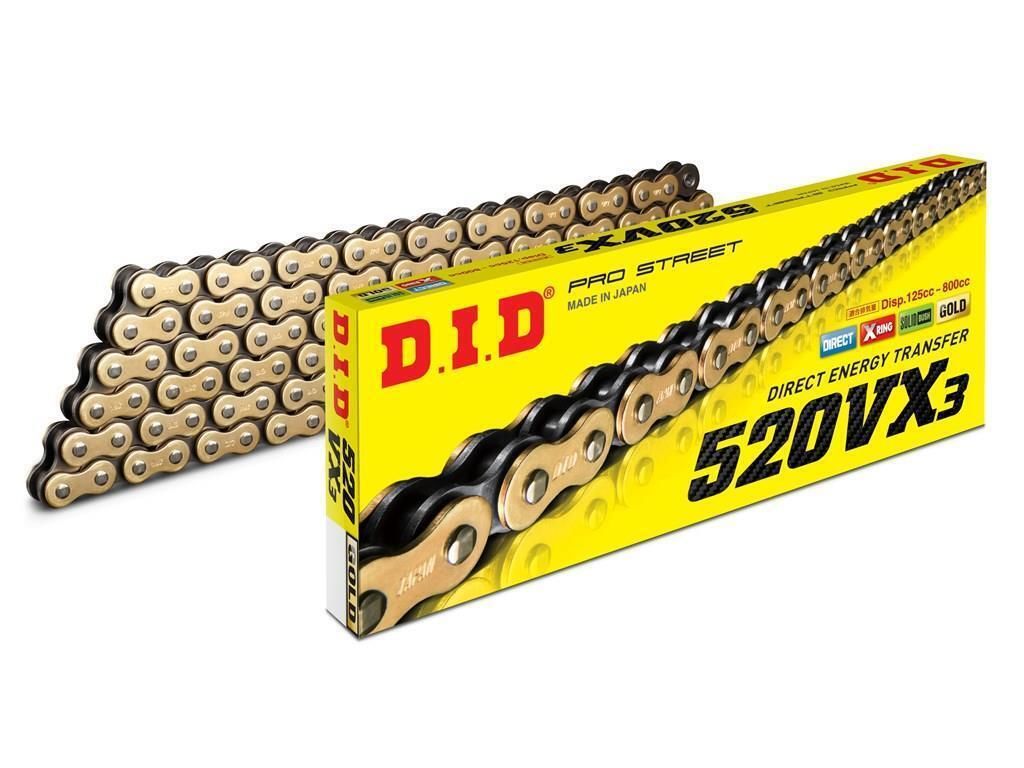 Did 520-118Vx3 2014-2023 Husqvarna FE 450 Uyumlu Zincir Vx3 Xring Gold (Sarı) Renk