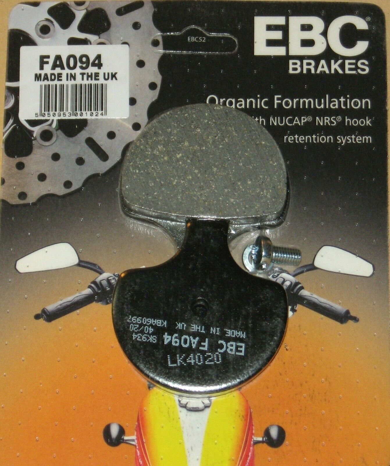 Ebc Fa094 1987-2003 Harley-Davidson Heritage Springer Ön Fren Balatası