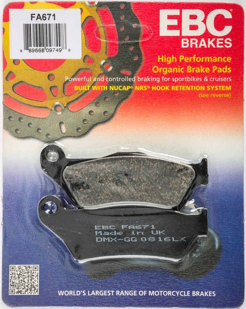 Ebc Fa671 2005-2010 BMW K 1200 R Uyumlu Arka Fren Balatası Organik Balata