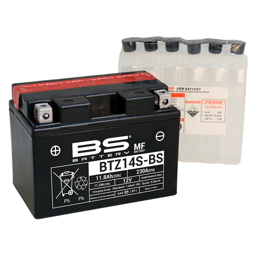 Btz14s-bs 2005-2012 Ktm 990 Super Duke Uyumlu Akü Bs Sulu Akü